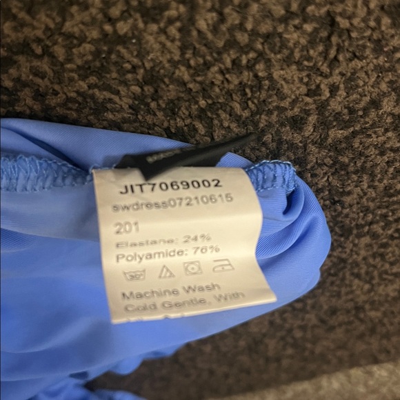 SHEIN Tall Blue Ruched Bodycon Mini Dress Size M - Picture 6 of 7